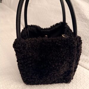 Elegant Black Shearling Mini Bag